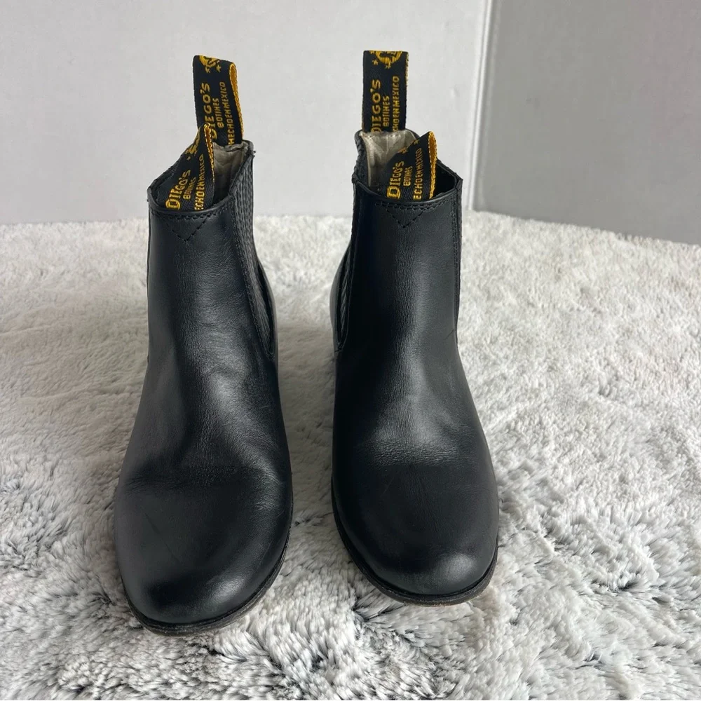 Kids Traditional Mexican Botines Charros Yellow Pull Tabs Size 13